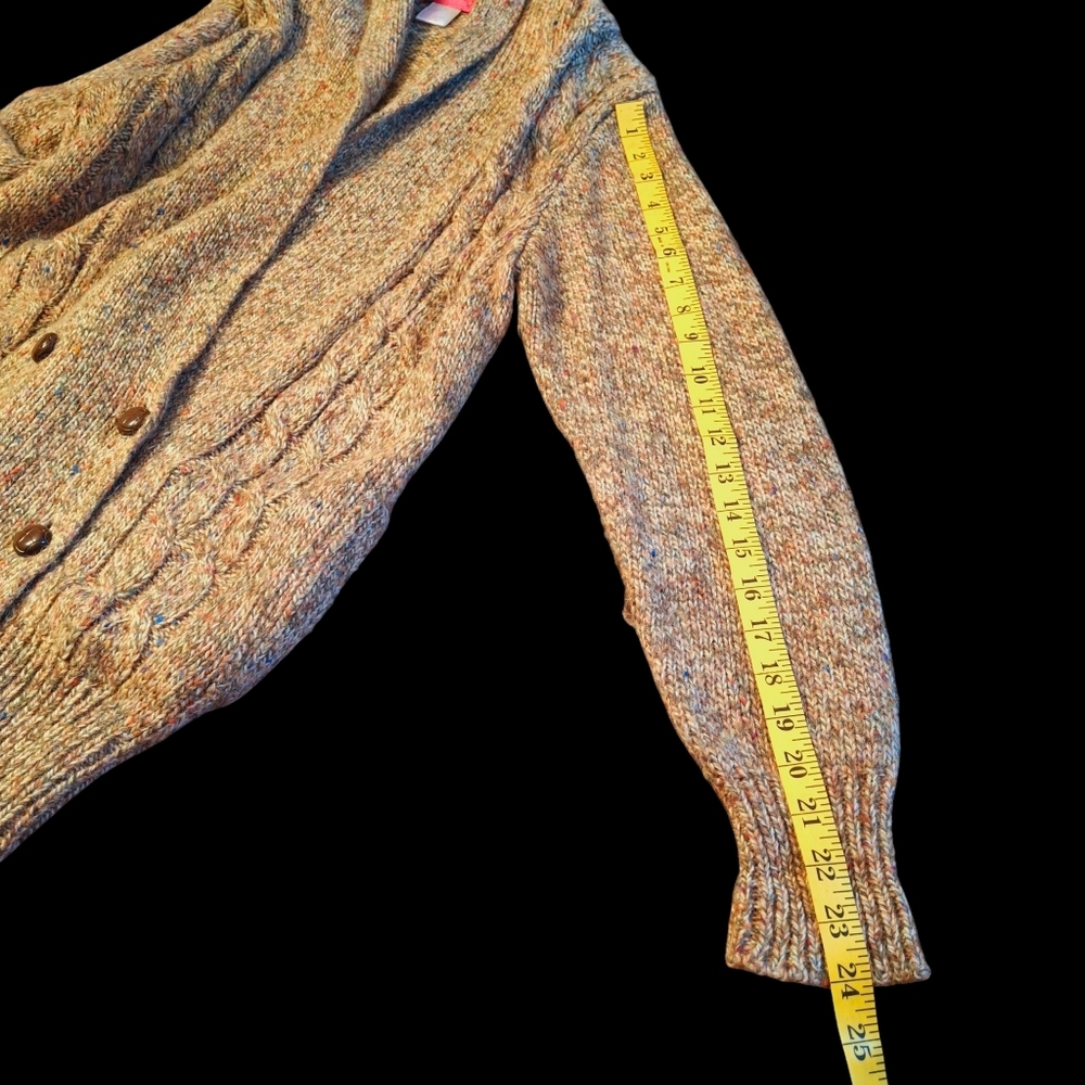 Vintage Harrington Square Brown Tweed Wool Blend Sweater, Women Size Medium - Picture 13 of 15